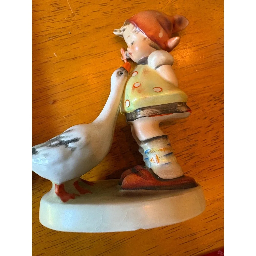 Vintage Goebel M.I. Hummel Goose Girl #47 3/0 Bee Mark Germany Figurine 4